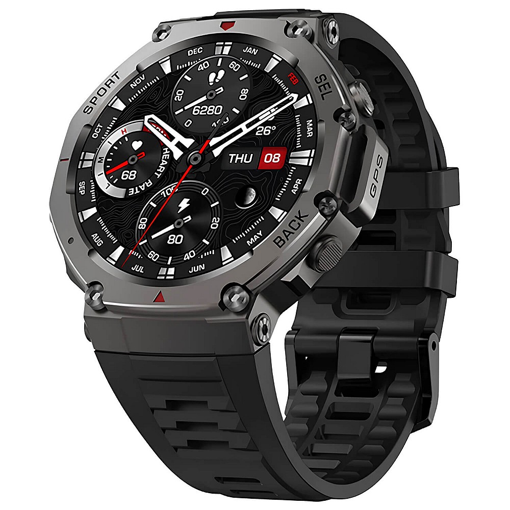 Smartwatch Microwear DM58 GPS - Black Silicone